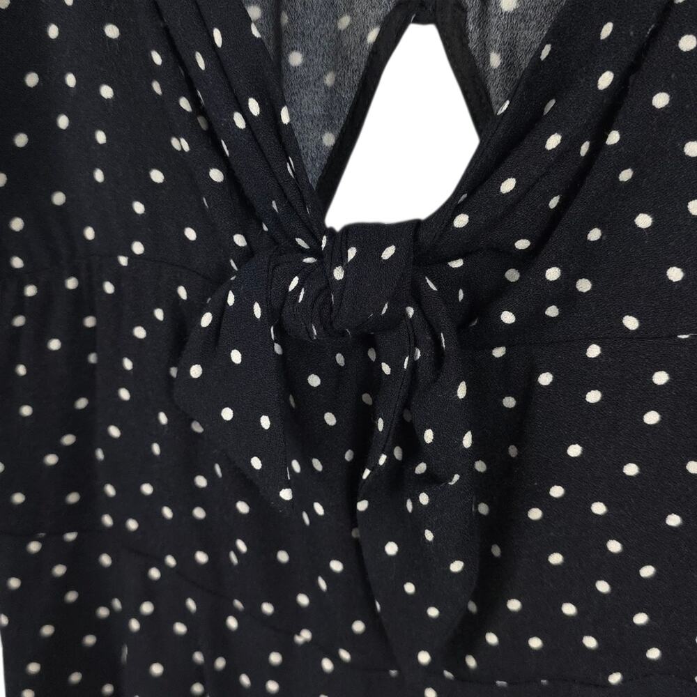 Reformation Elio Mini Dress Polka Dot Print Flutter Cap Sleeve - Picture 5 of 13